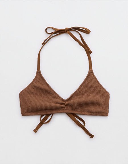 Crinkle Halter Voop Bikini Top