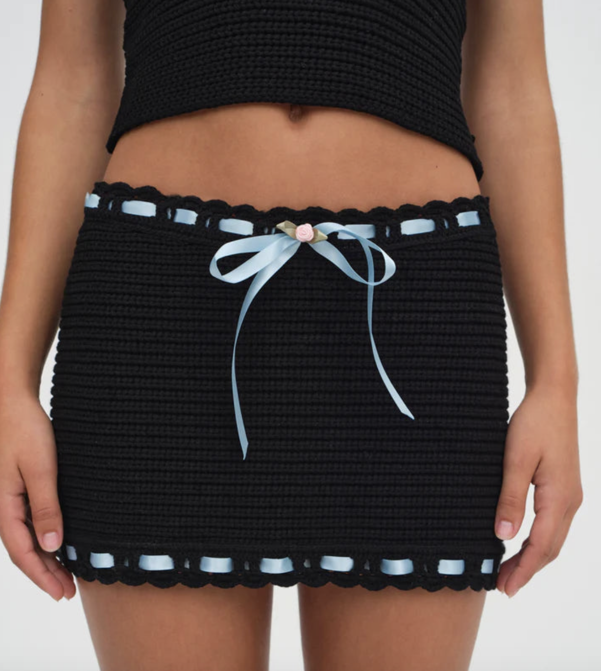 Kelsey Crochet Mini Skirt