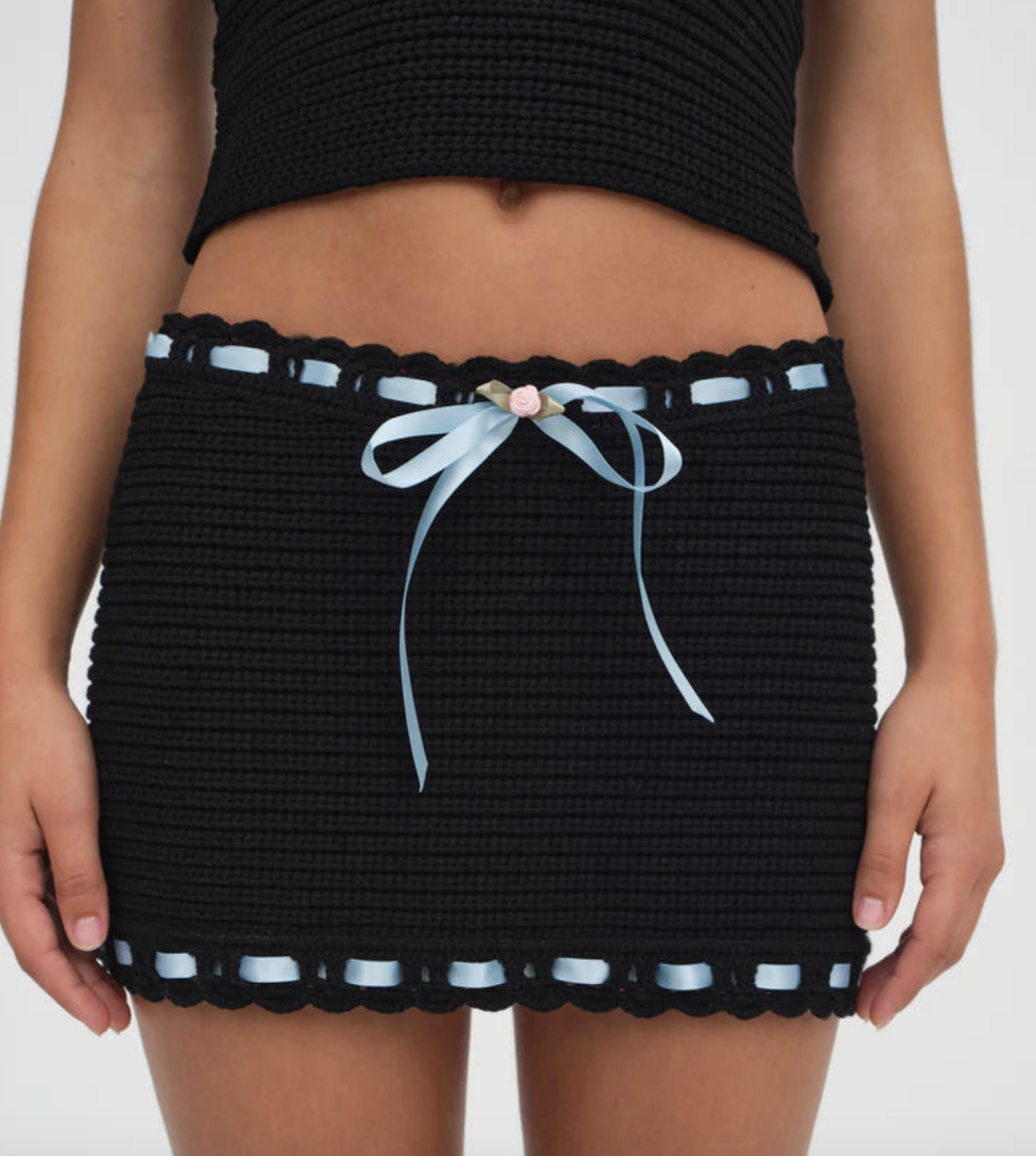 Kelsey Crochet Mini Skirt