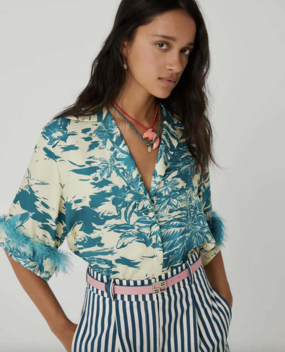 Hawaii Print Bowling Shirt