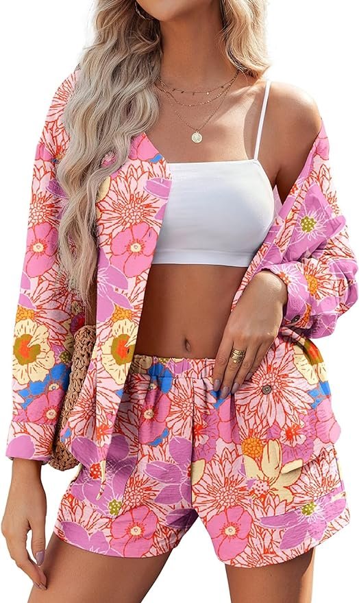 Floral Blouse and Shorts Set, $31