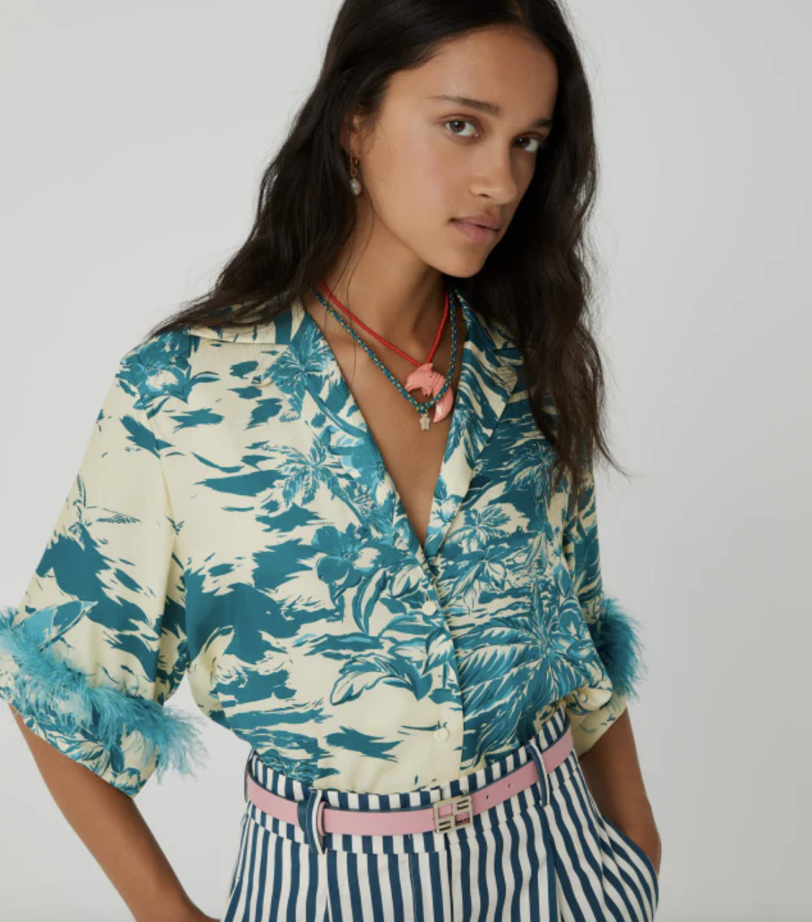 Hawaii Print Bowling Shirt