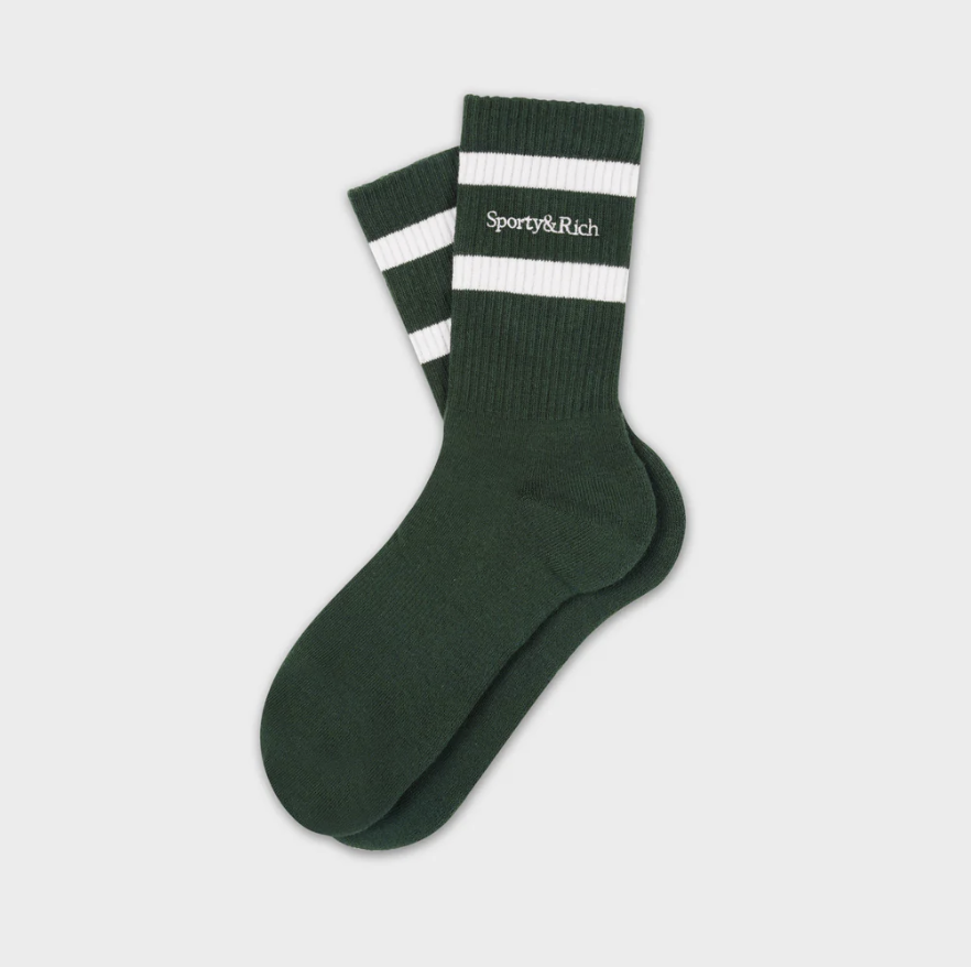 Serif Logo Socks, $30