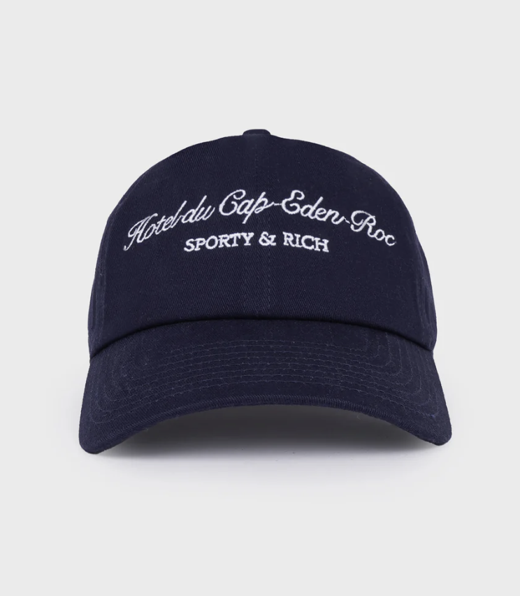 Hotel du Cap Cursive Hat, $60