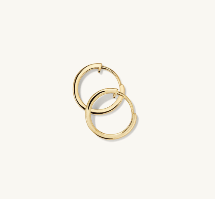 Easy Huggie Hoops, $128