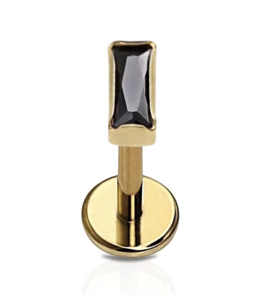 BAGUETTE GEM FLAT BACK STUD, $24