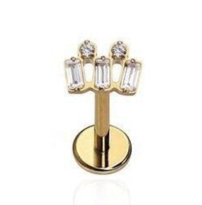 TRINITY ZIRCONIA FLAT BACK STUD, $28