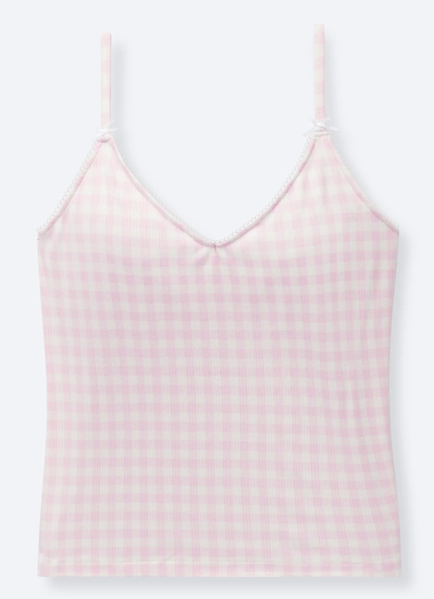 Pink Gingham Olivia Tank, $48