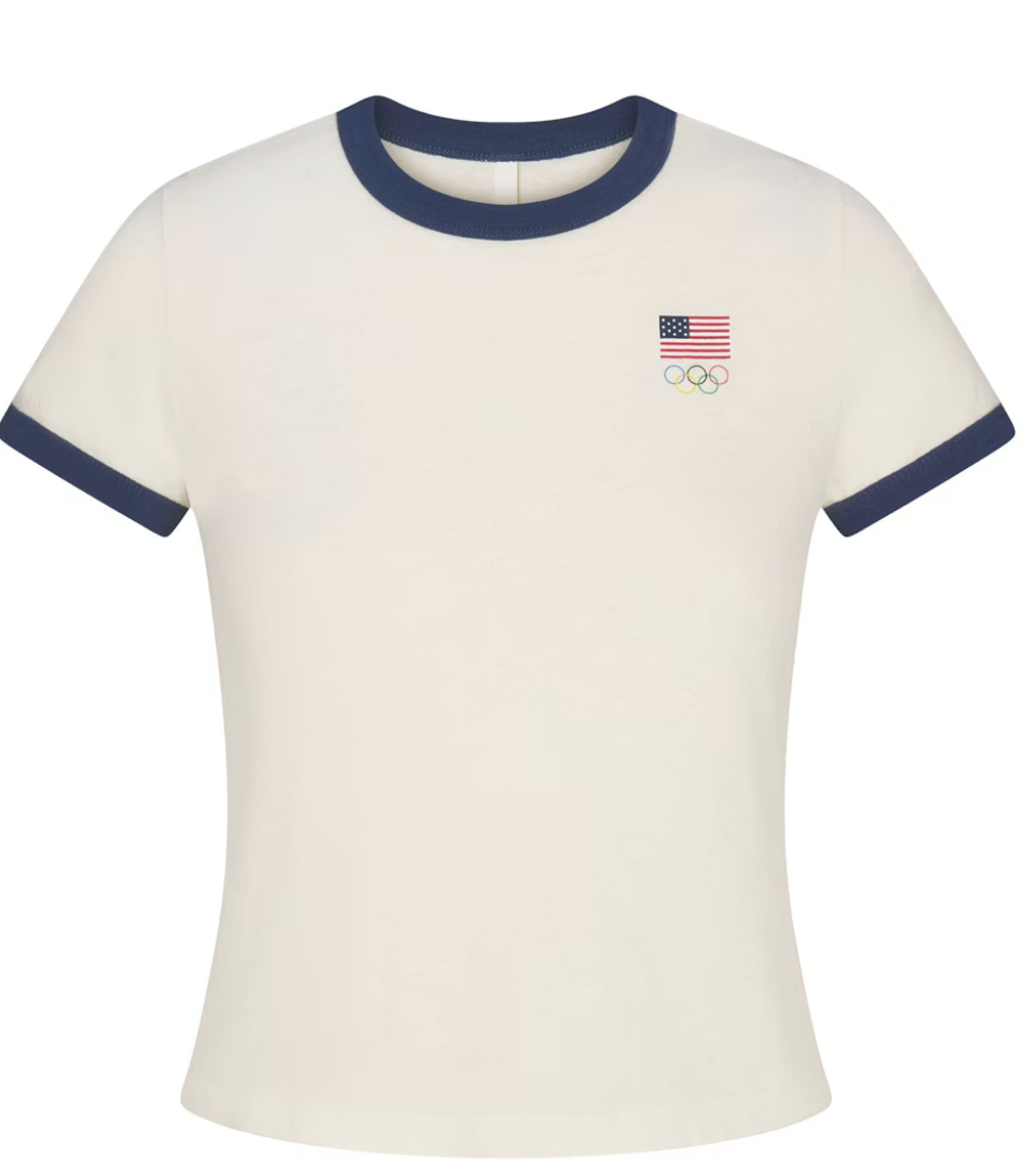 WORN IN JERSEY OLYMPIC SHRUNKEN T-SHIRT