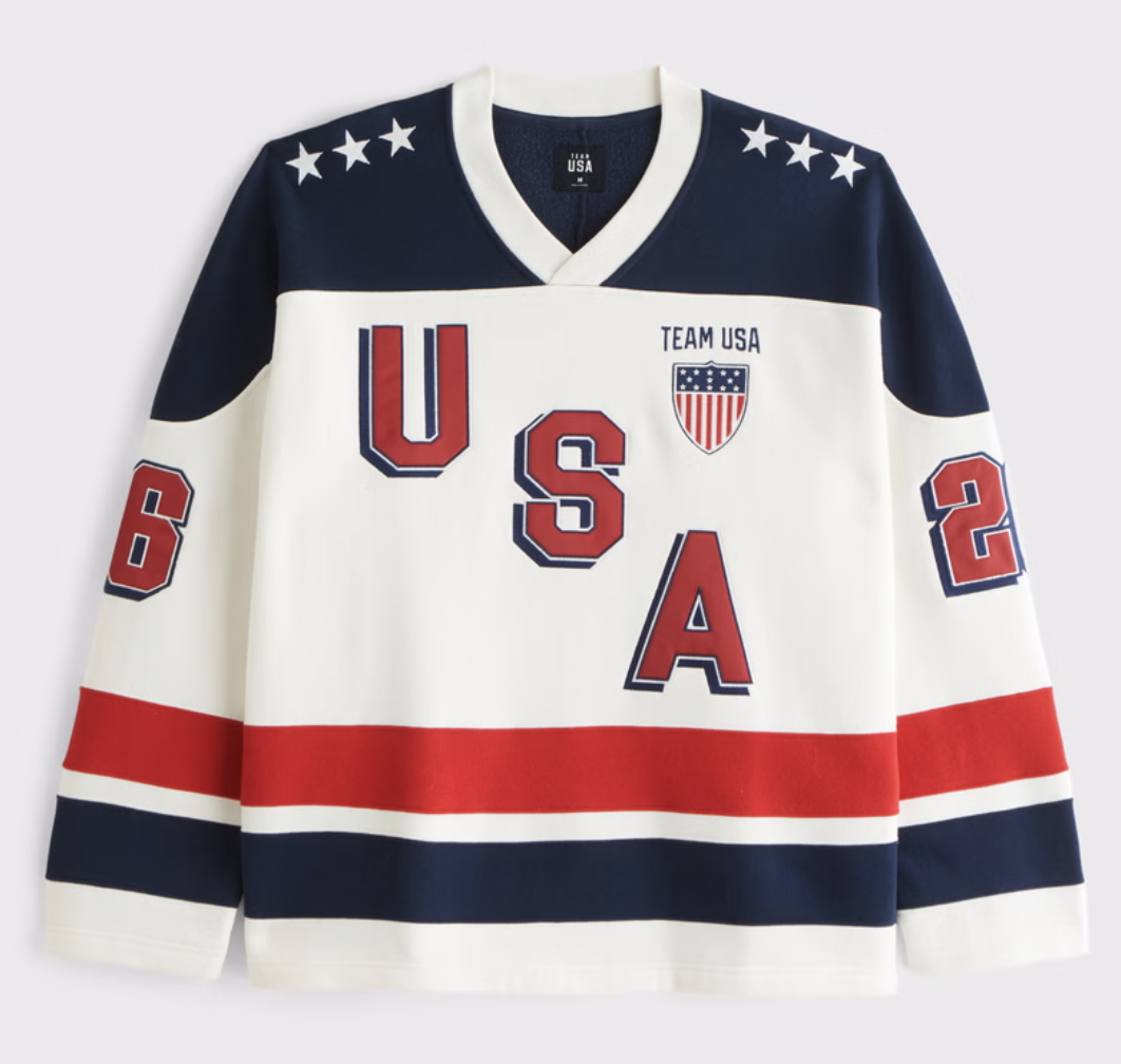 Olympics Hockey Jersey-Inspired Sweatshirt