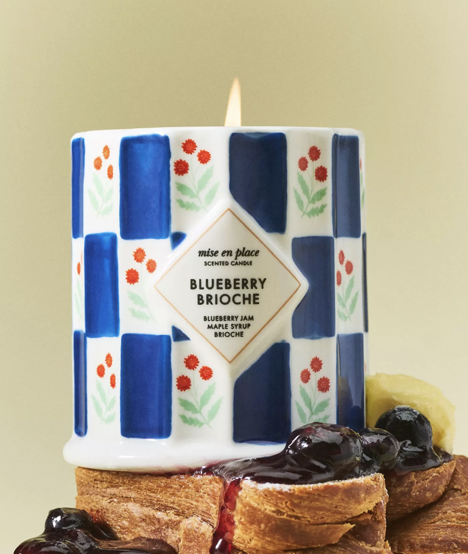 Blueberry Brioche Ceramic Candle