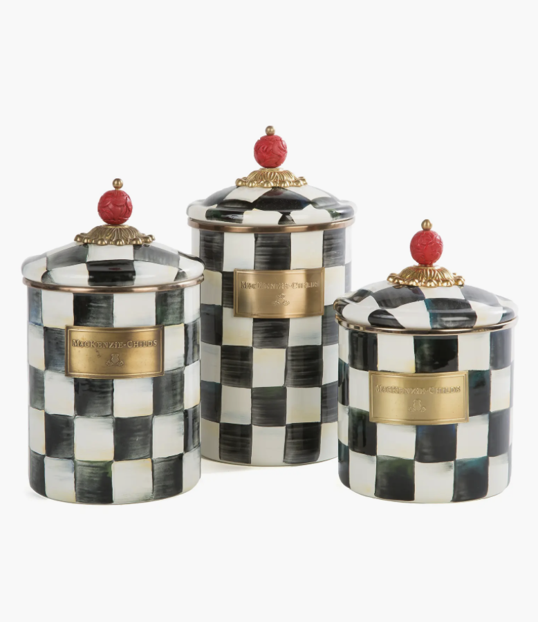 Courtly Check Set of 3 Canisters