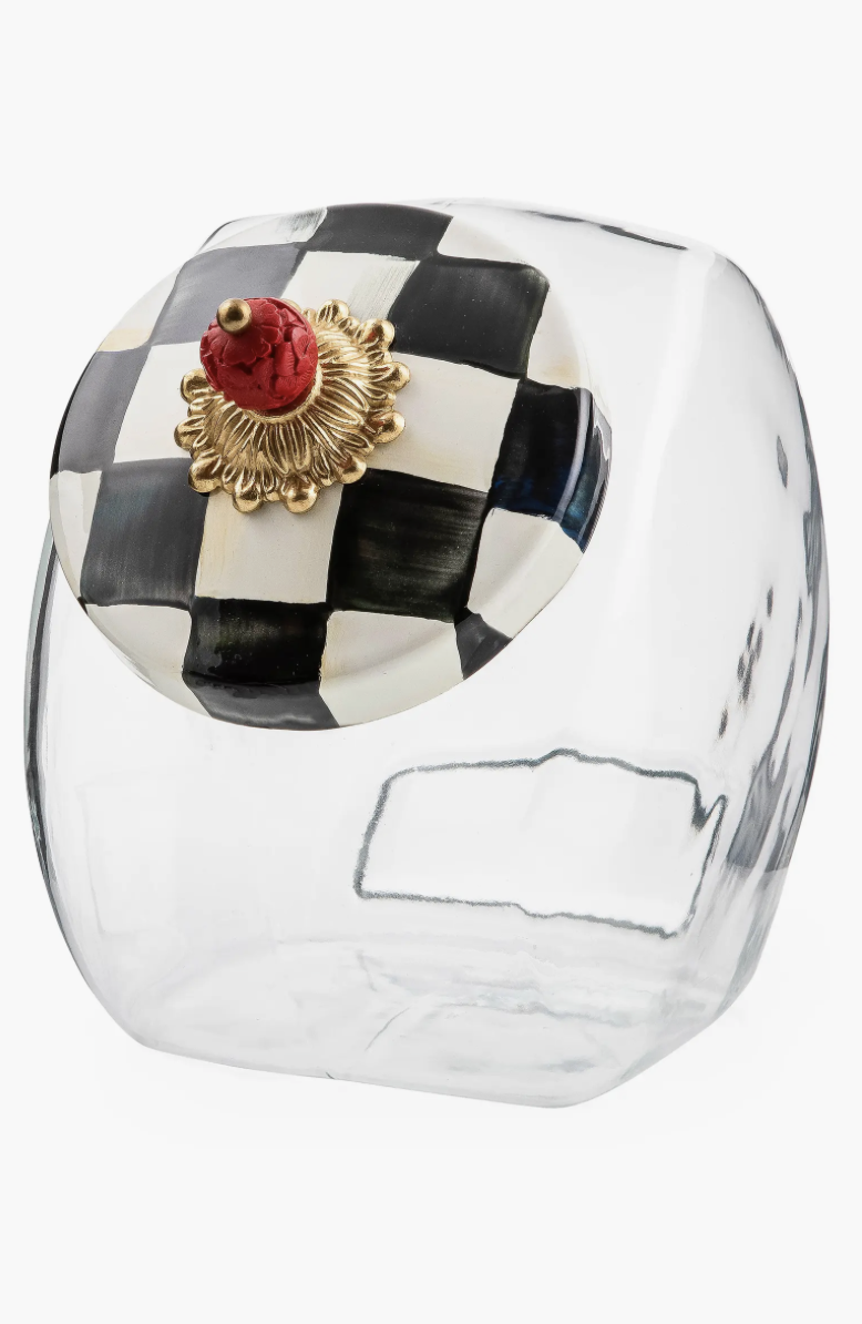 Cookie Jar with Courtly Check Lid