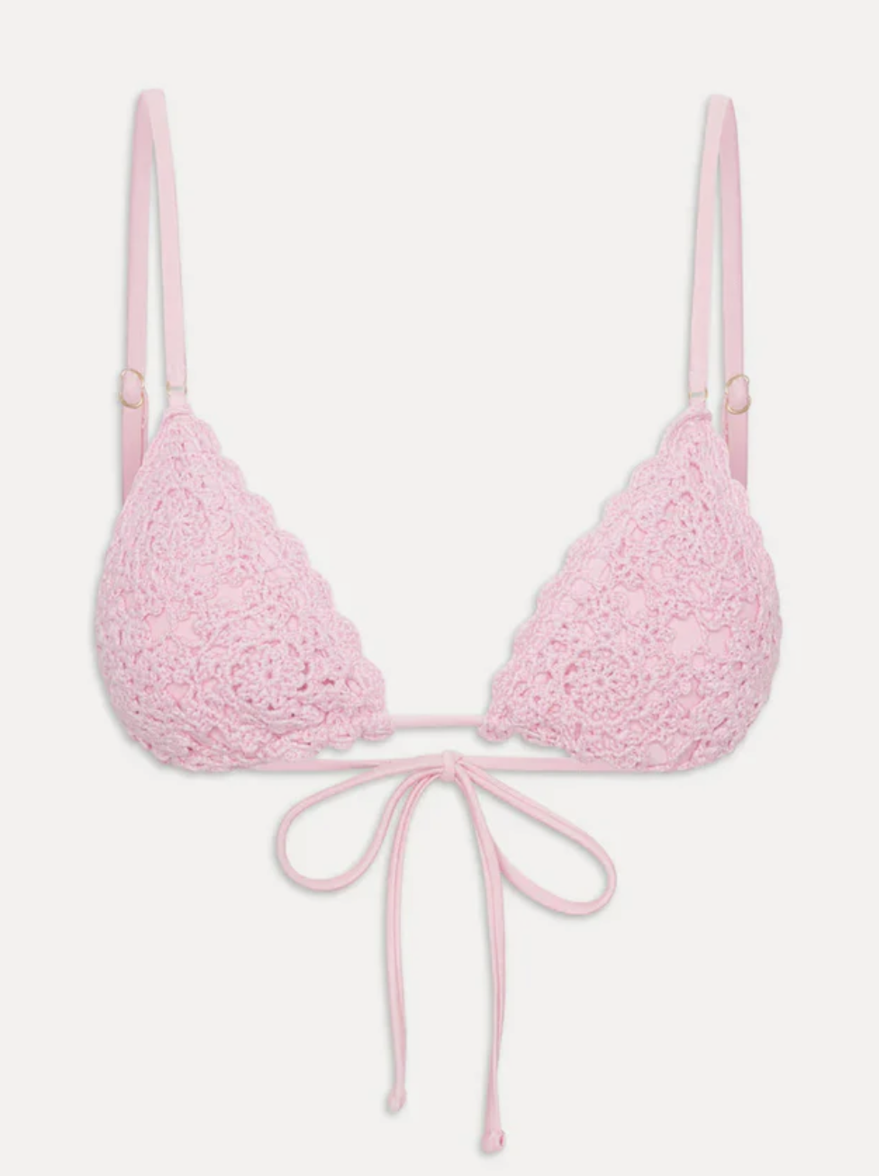Elena Crochet Shine Bikini Top