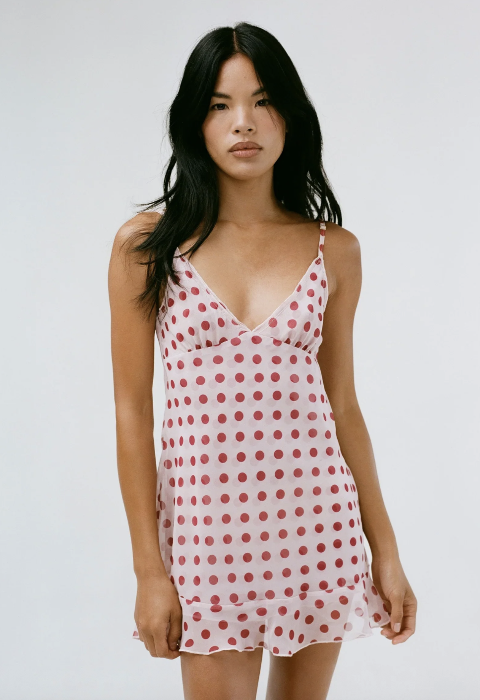 Butterfly Dress in Red Dot