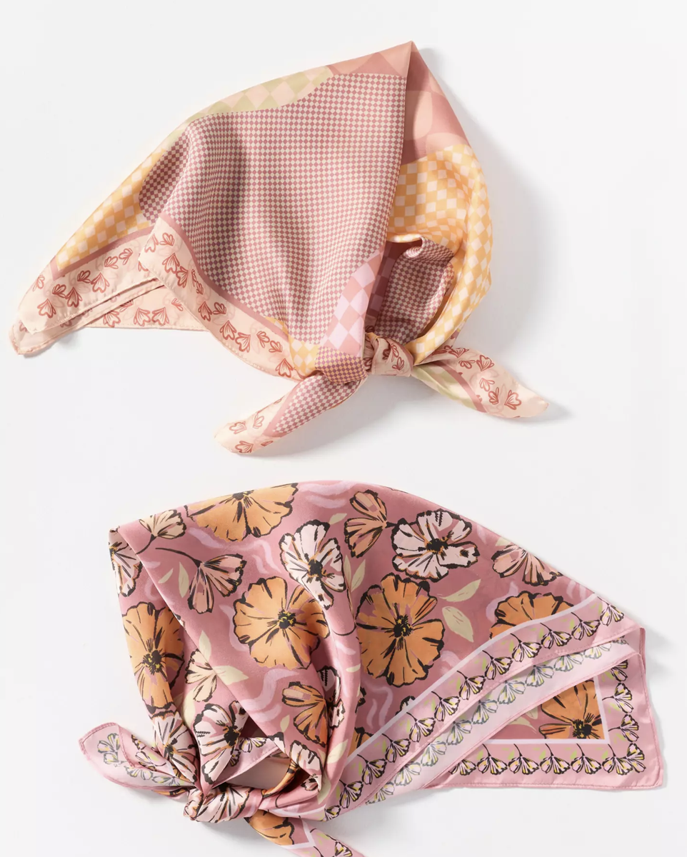 Geometric Floral Printed Hair Scarf