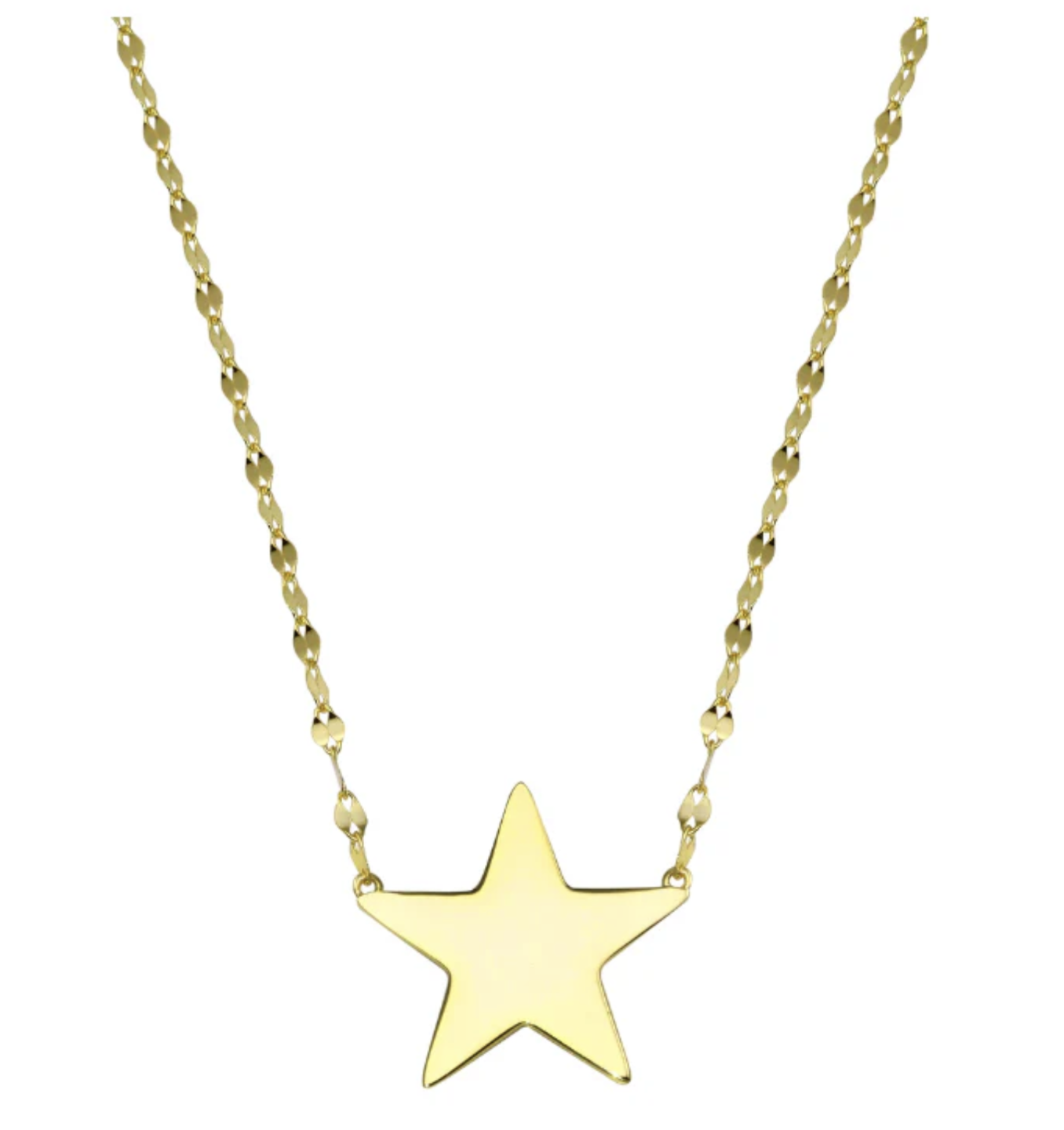 Gold Star Plate Necklace, $68