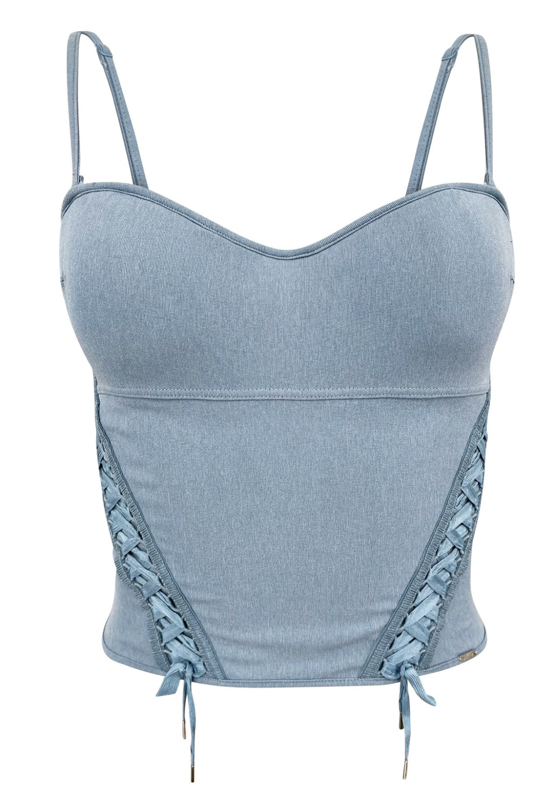 Christian Dior Vintage F/W 2002 Blue Denim Lace Corset