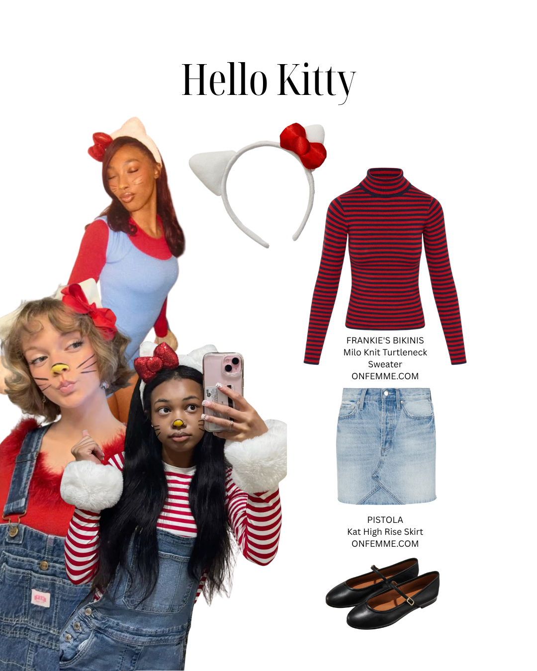 Hello Kitty outfit collage