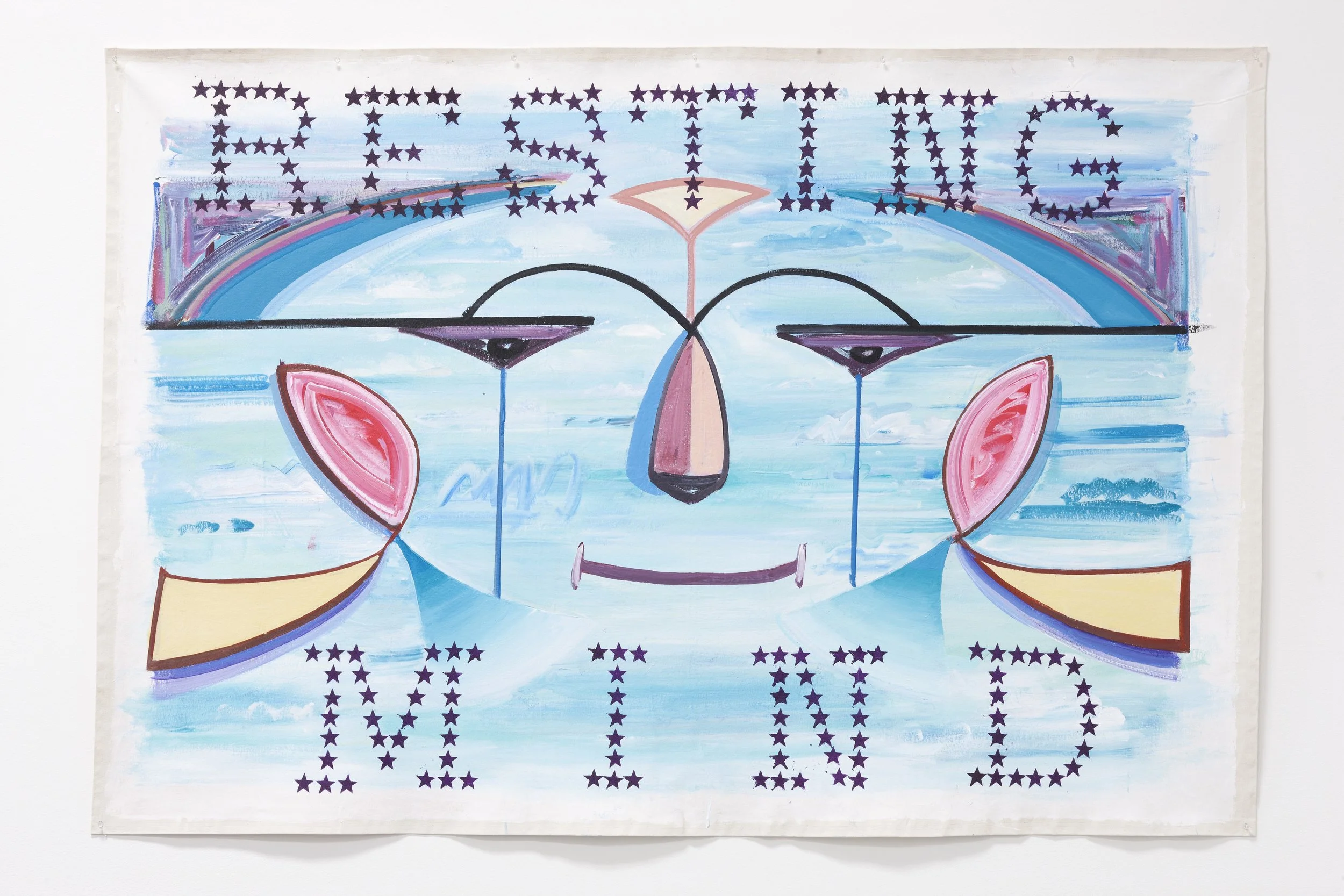 Resting Mind , 2011 Acrylic on canvas 84" X 66" 