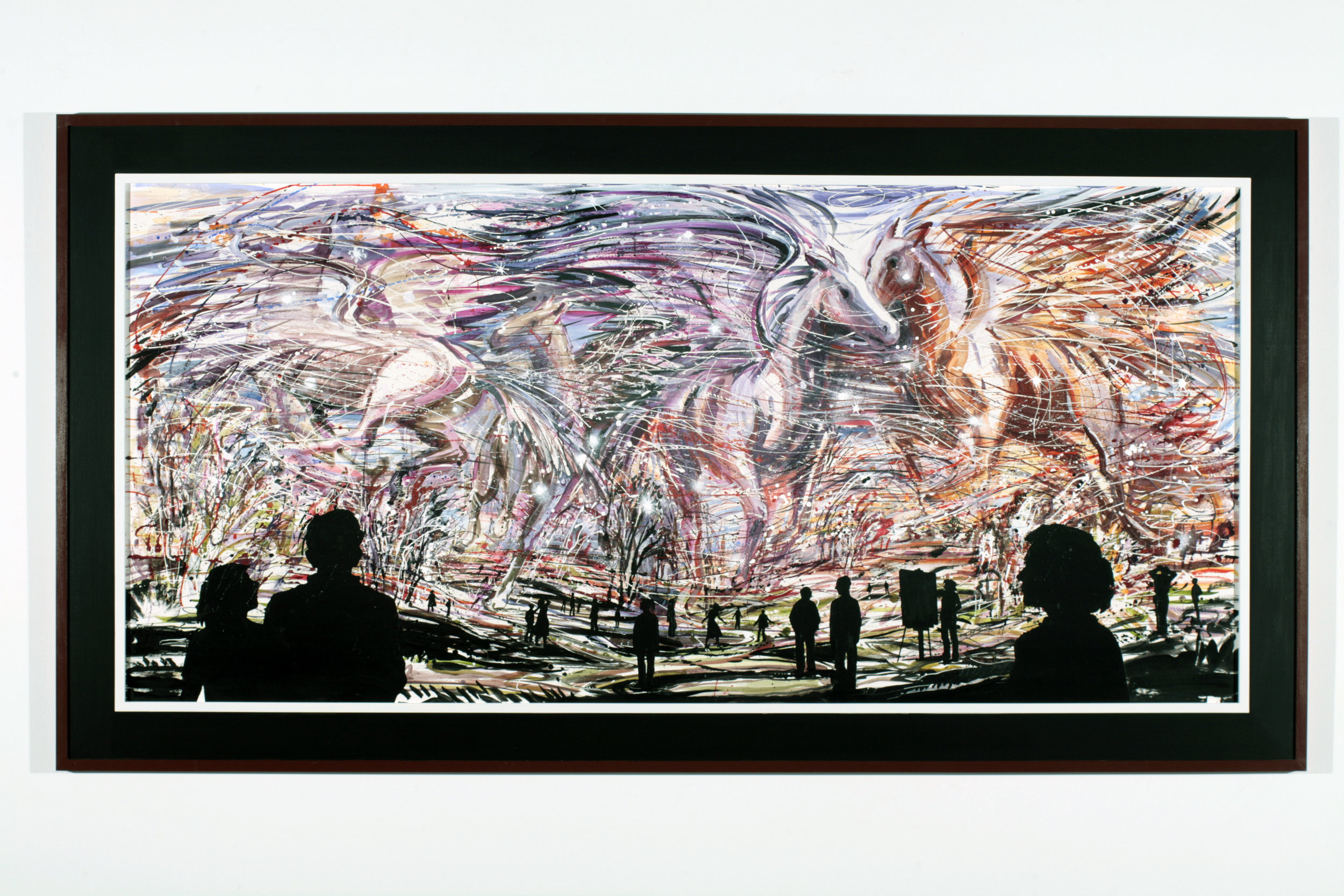 Horsepower #2, 2006 Acrylic on Tycore, framed 58" x 107"
