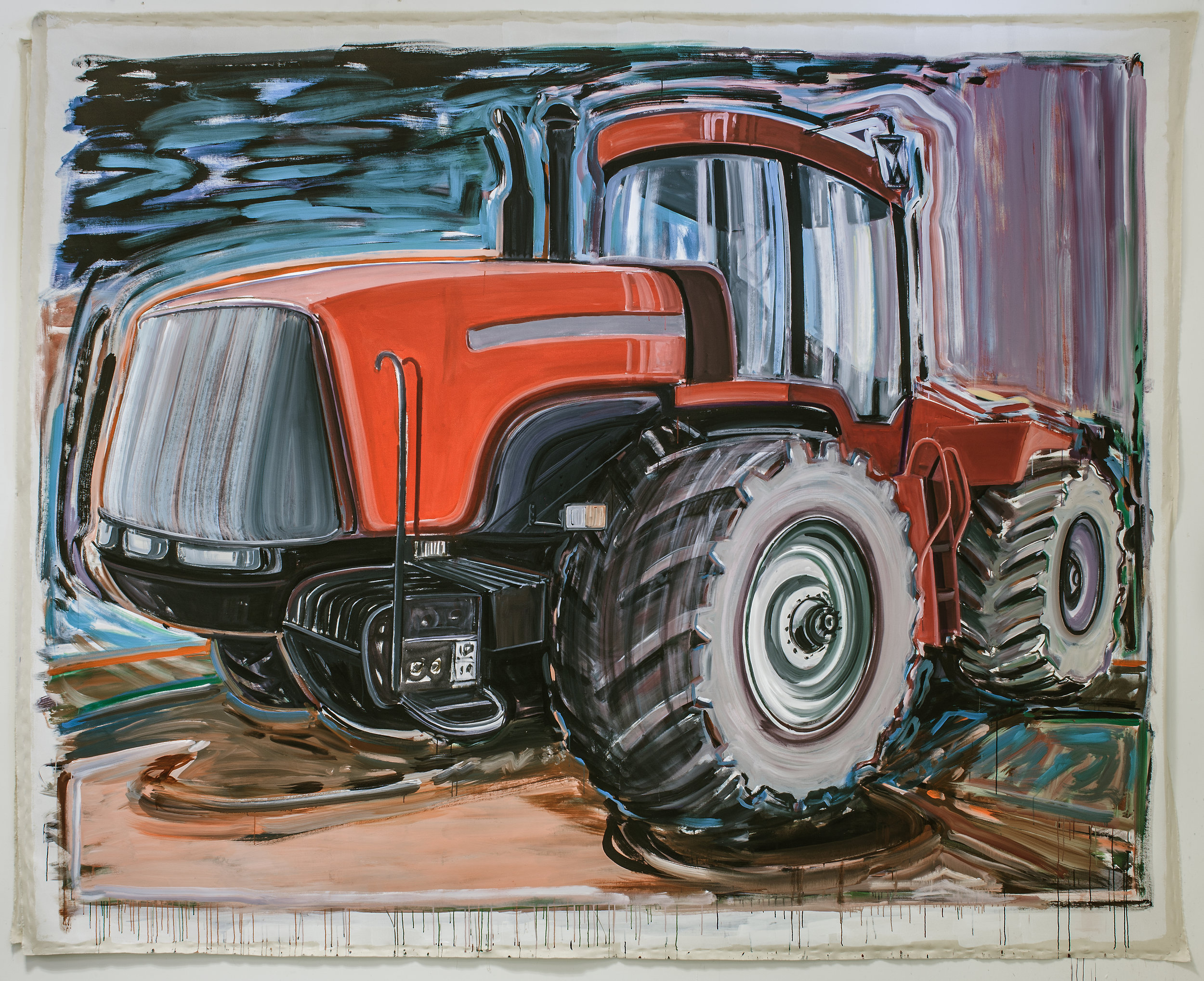 Big Red , 2013 Acrylic on unstretched canvas 113" x 144" inches Photo credit: Grant Mudford