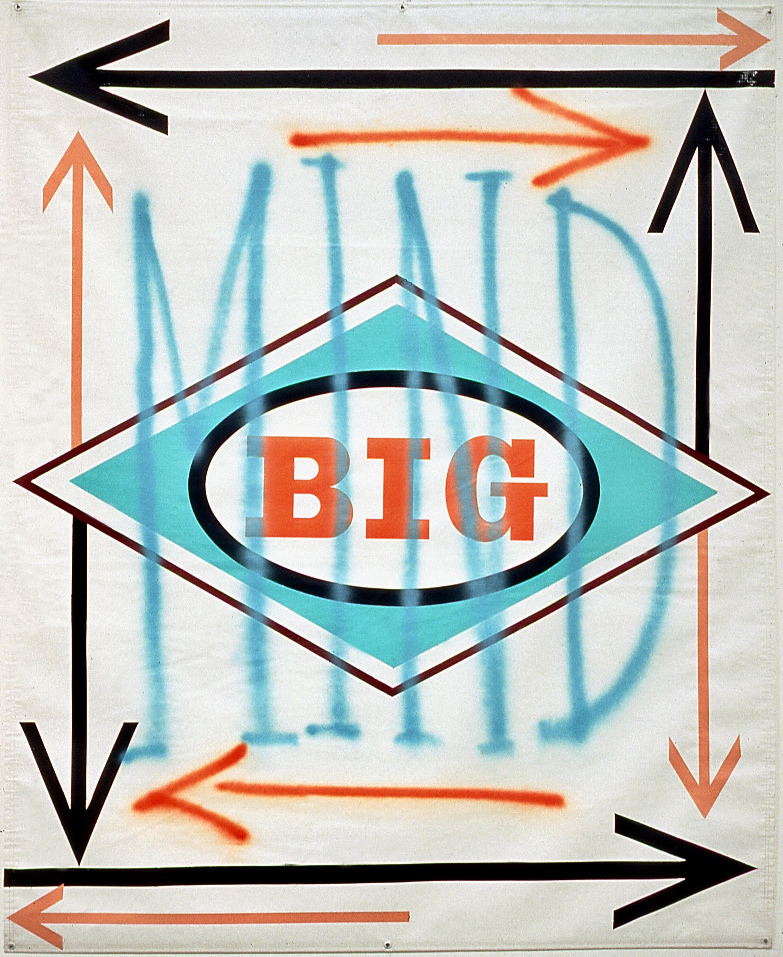 Big Mind I, 1998 Enamel on vinyl 66" x 54"