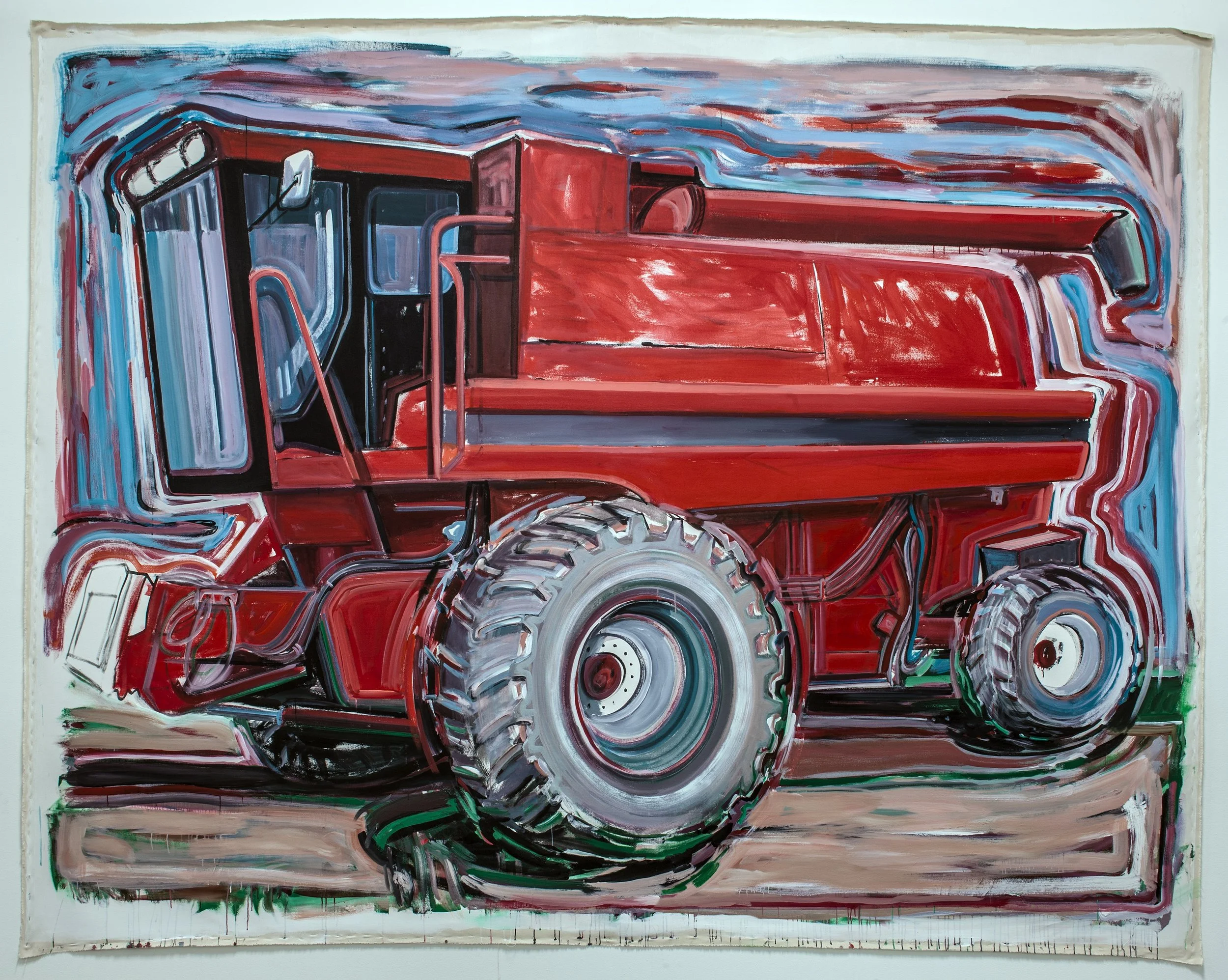 Big Job (Case International Combine), 2013 Acrylic on unstretched canvas 152" x 144" inches Photo credit: Grant Mudford