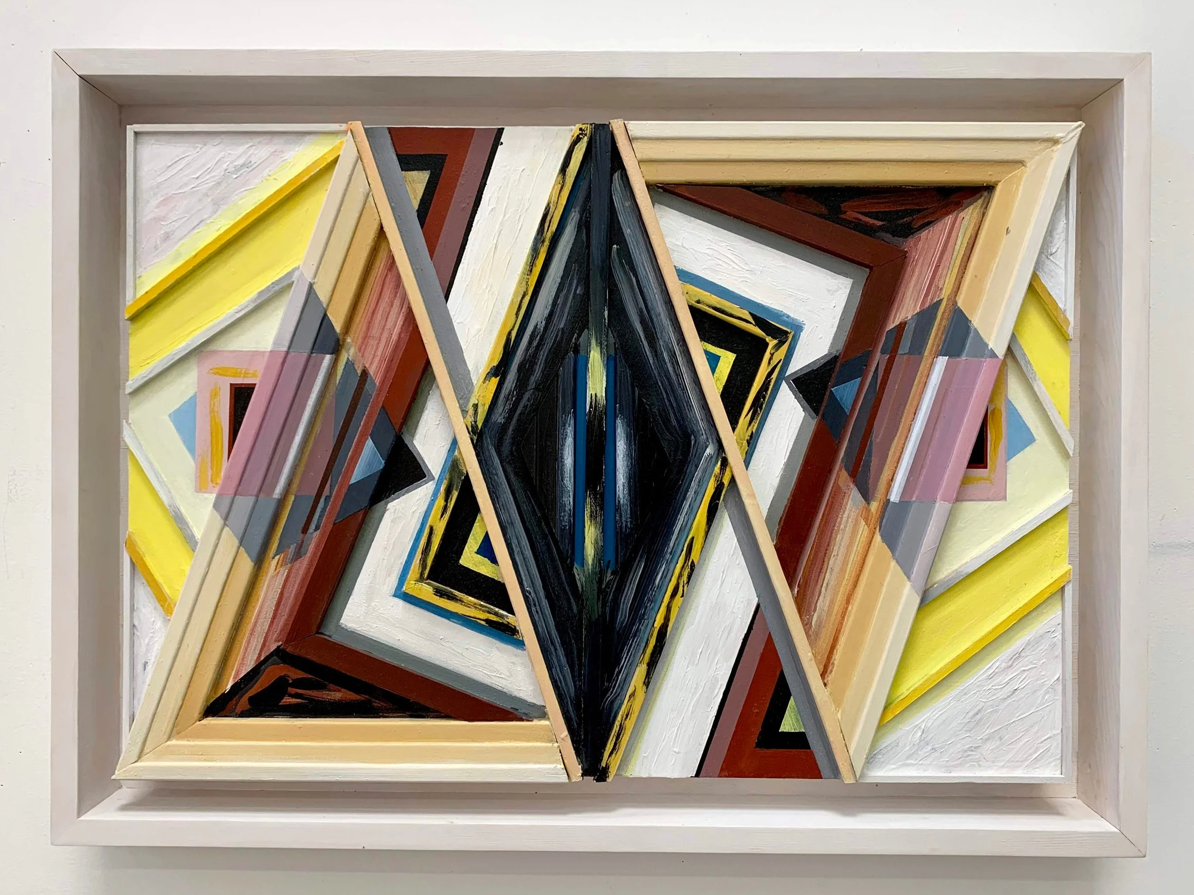 Untitled #11, 2016-2017 Acrylic on bas relief wood 21.5" x 29.5" x 3"