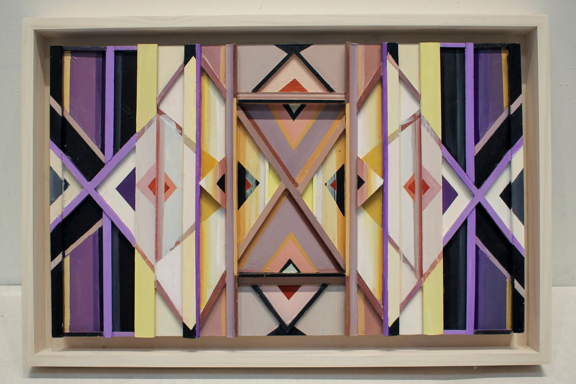 Untitled #4, 2016-2017 Acrylic on bas relief wood 18" x 24" x 1.5"