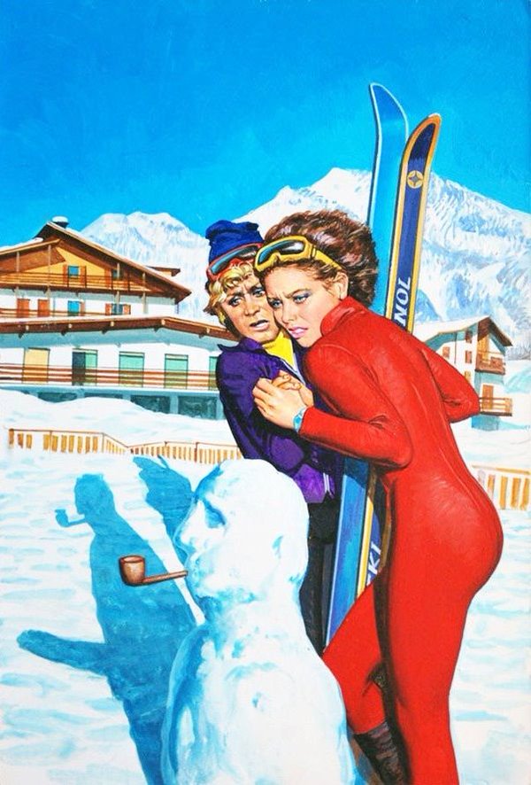 Why are they so scared? Why? Oh, the shadow. Wait, what the fuck? Is that the snowman's or ....what the hell is going on?
