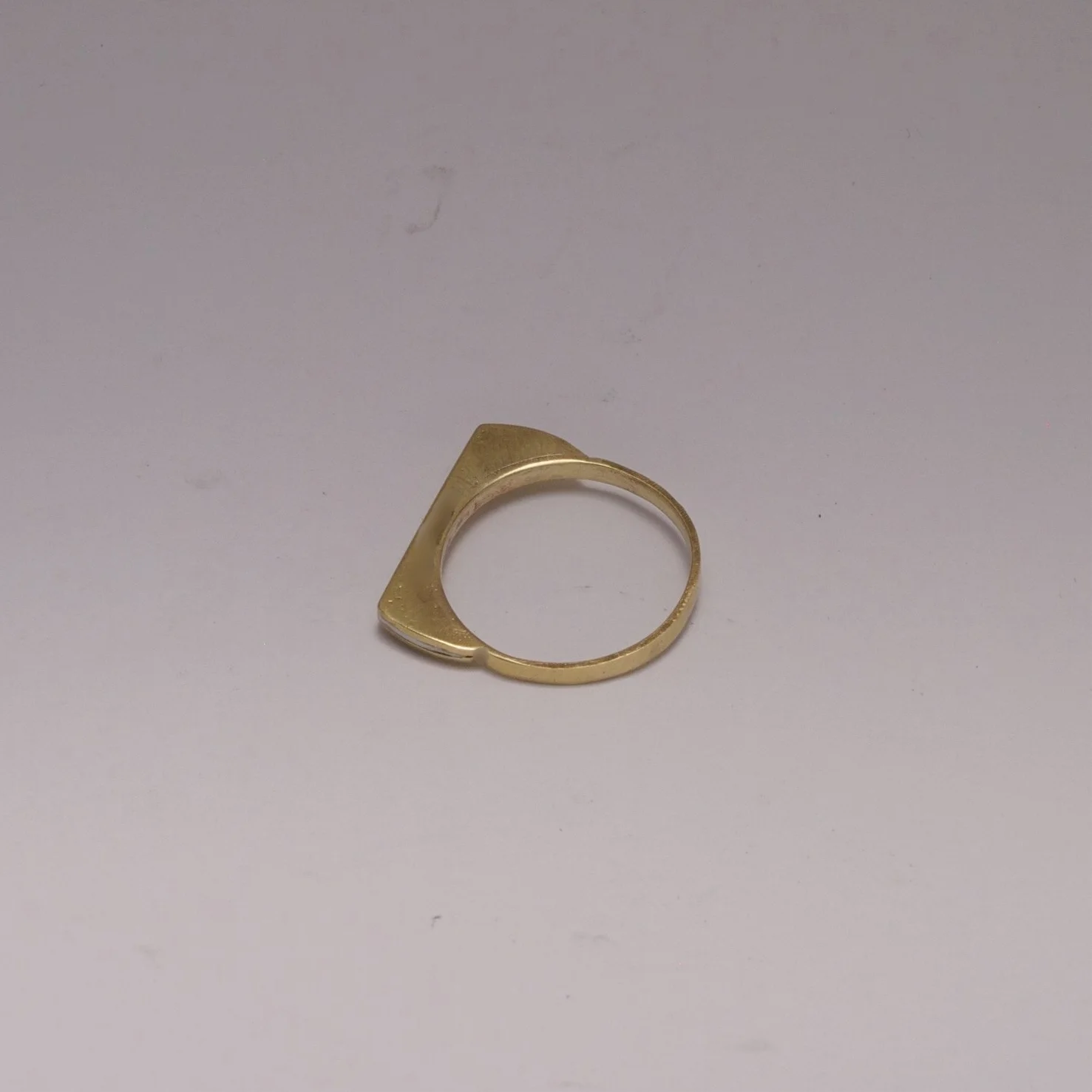 BRASS RING WITH RECYCLED PLASTIC INLAY