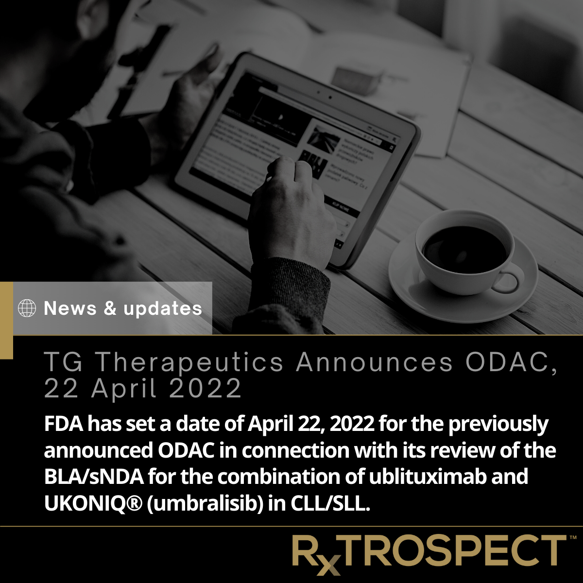 TG Therapeutics Announces  ODAC, 22 April 2022