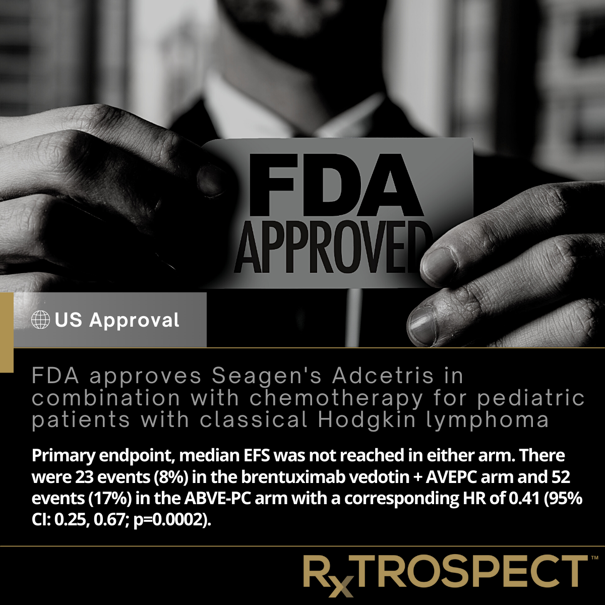 FDA approves Seagen's Adcetris in combination with chemotherapy for pediatric patients with classical Hodgkin lymphoma