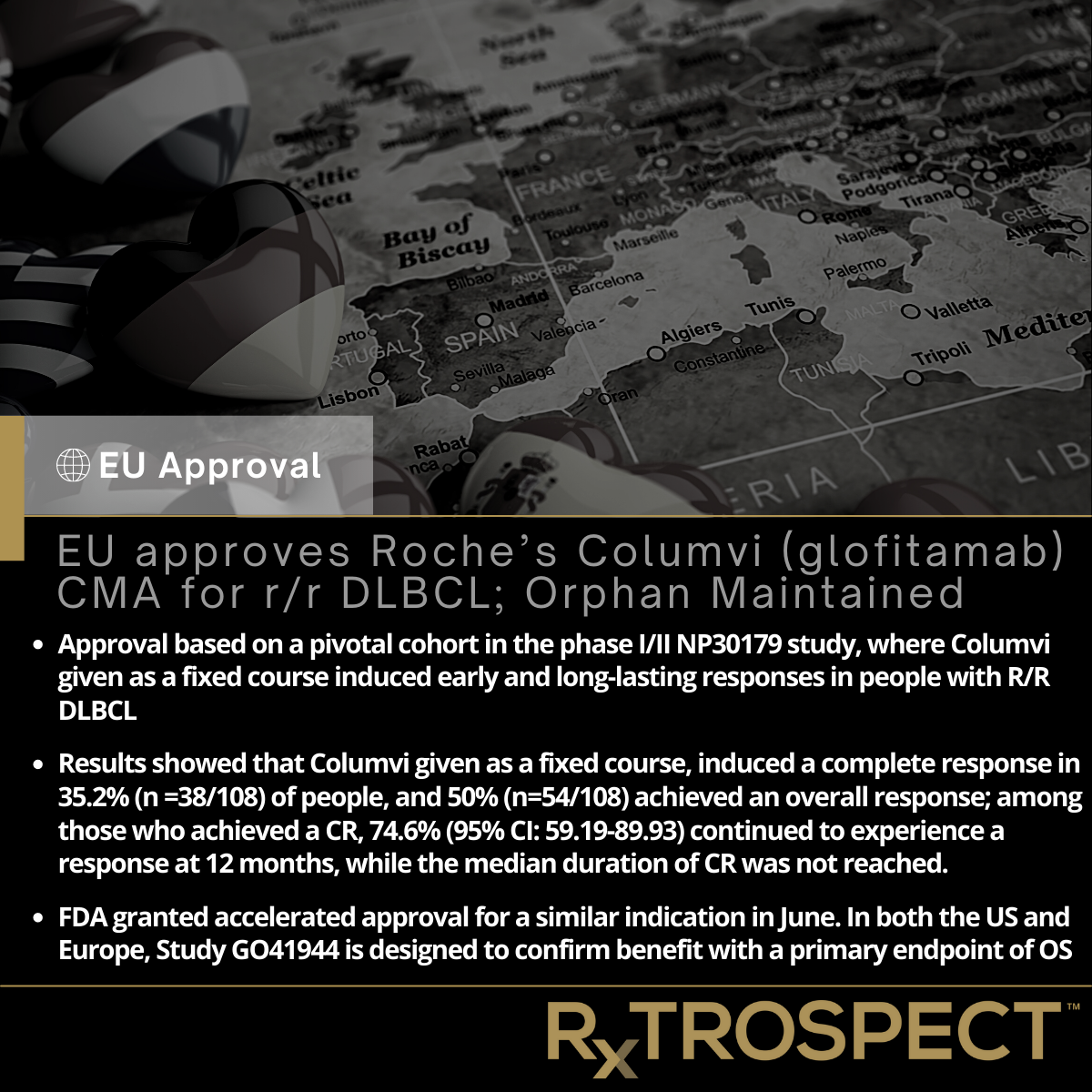 EU approves Roche’s Columvi (glofitamab) CMA for r/r DLBCL; Orphan Maintained