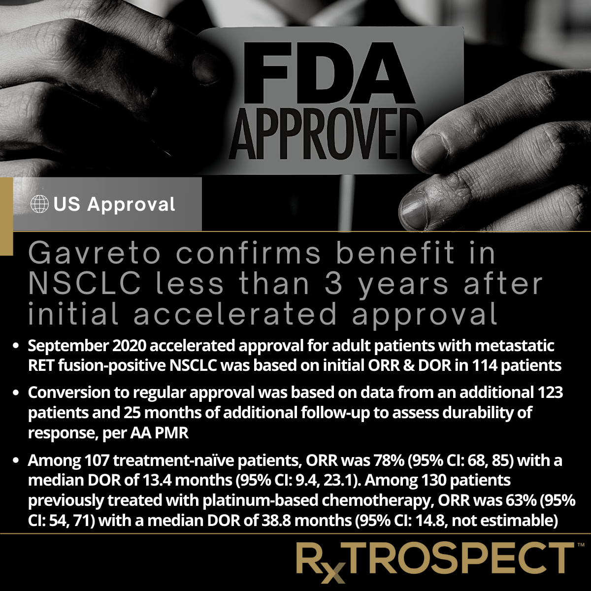 Gavreto confirms benefit in NSCLC less than 3 years after initial accelerated approval