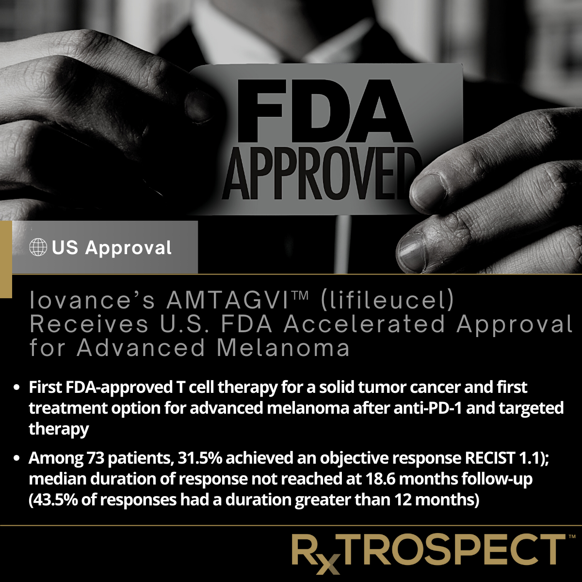 Iovance’s AMTAGVI™ (lifileucel) Receives U.S. FDA Accelerated Approval for Advanced Melanoma