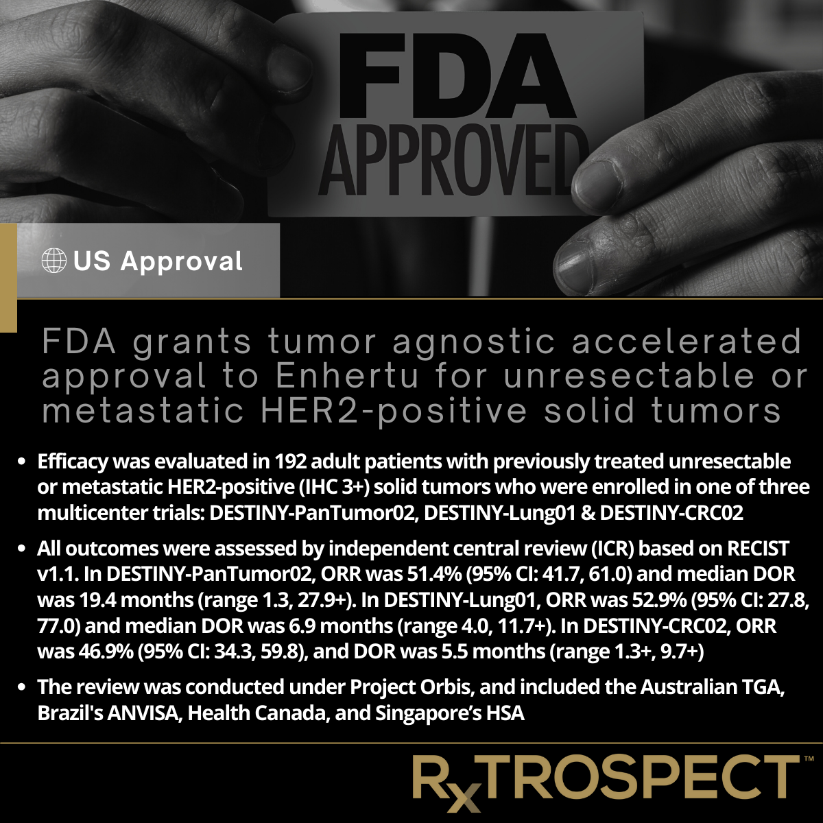 FDA grants tumor agnostic accelerated approval to Enhertu for unresectable or metastatic HER2-positive solid tumors