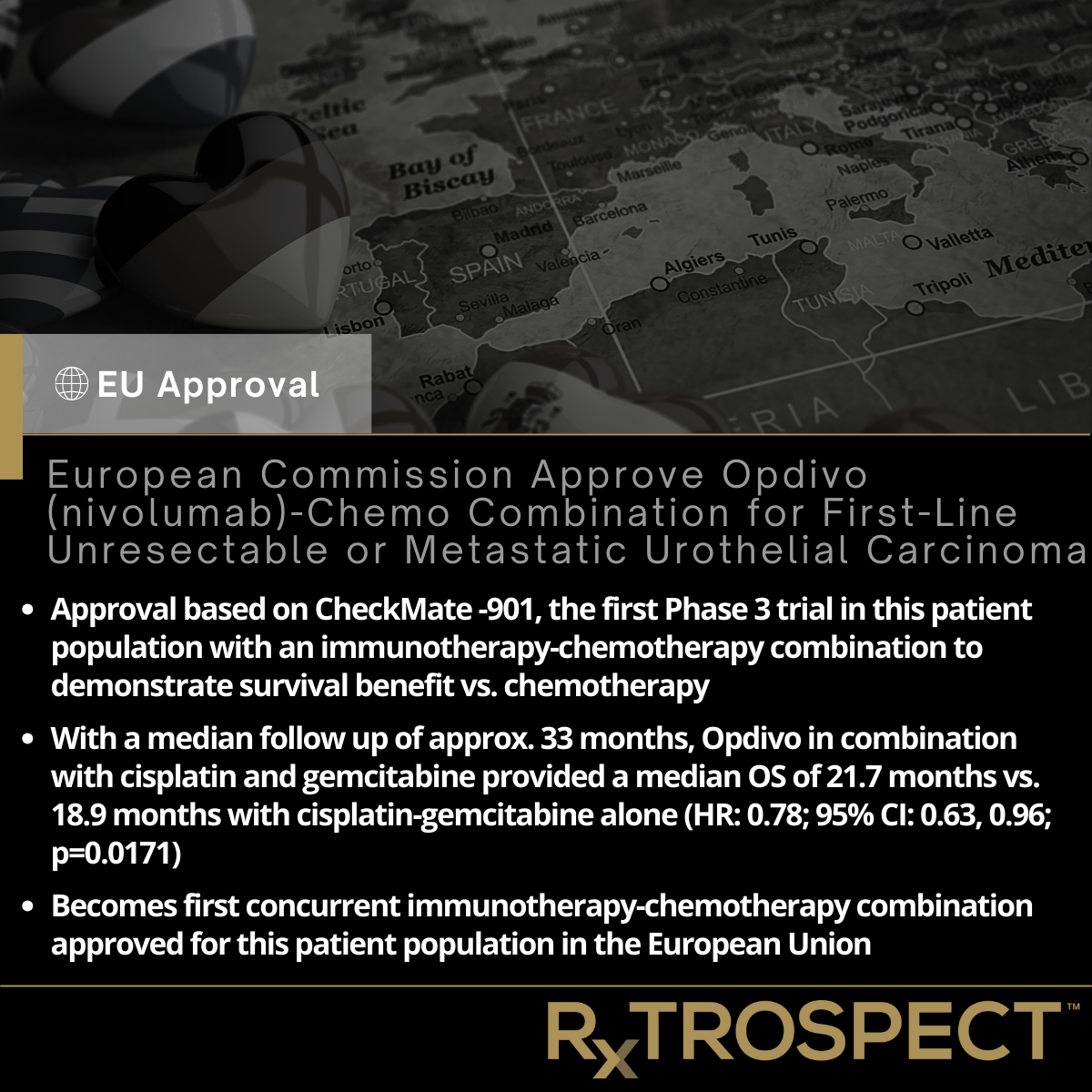 European Commission Approve Opdivo (nivolumab)-Chemo Combination for First-Line Unresectable or Metastatic Urothelial Carcinoma
