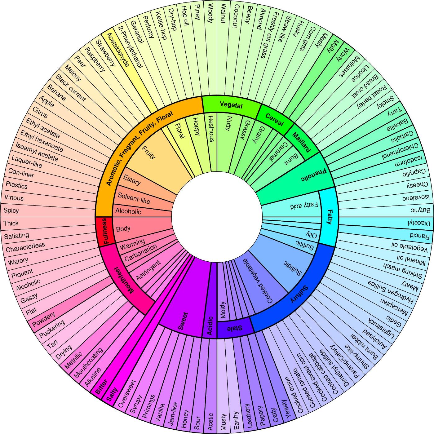 Beer Flavor Wheel (original source unknown)