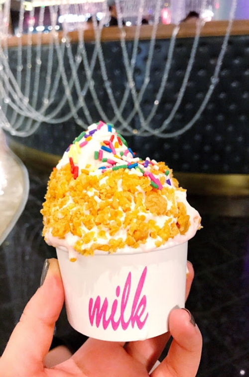 Milk Bar: The New York fave made it's way to The Cosmopolitan. We recommend the soft serve ice cream and birthday cake shake. 
