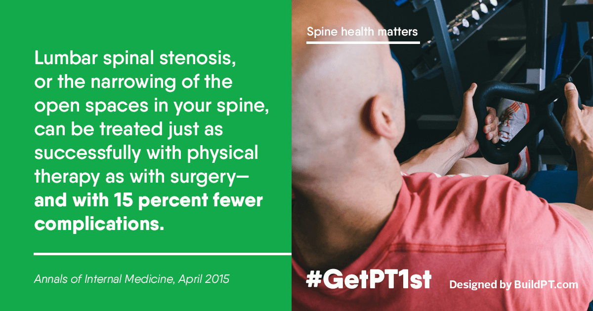 Physical Therapy for Spinal Stenosis.