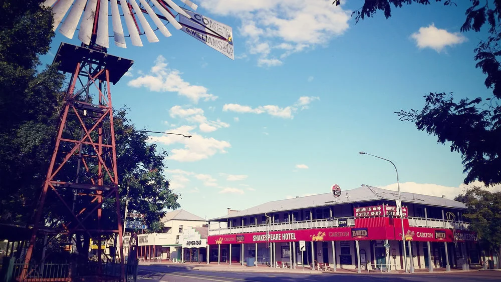 Barcaldine- the home of the Australian Labour movement. It also has an impressive high pub to population ratio. Not sure if the two facts are related.