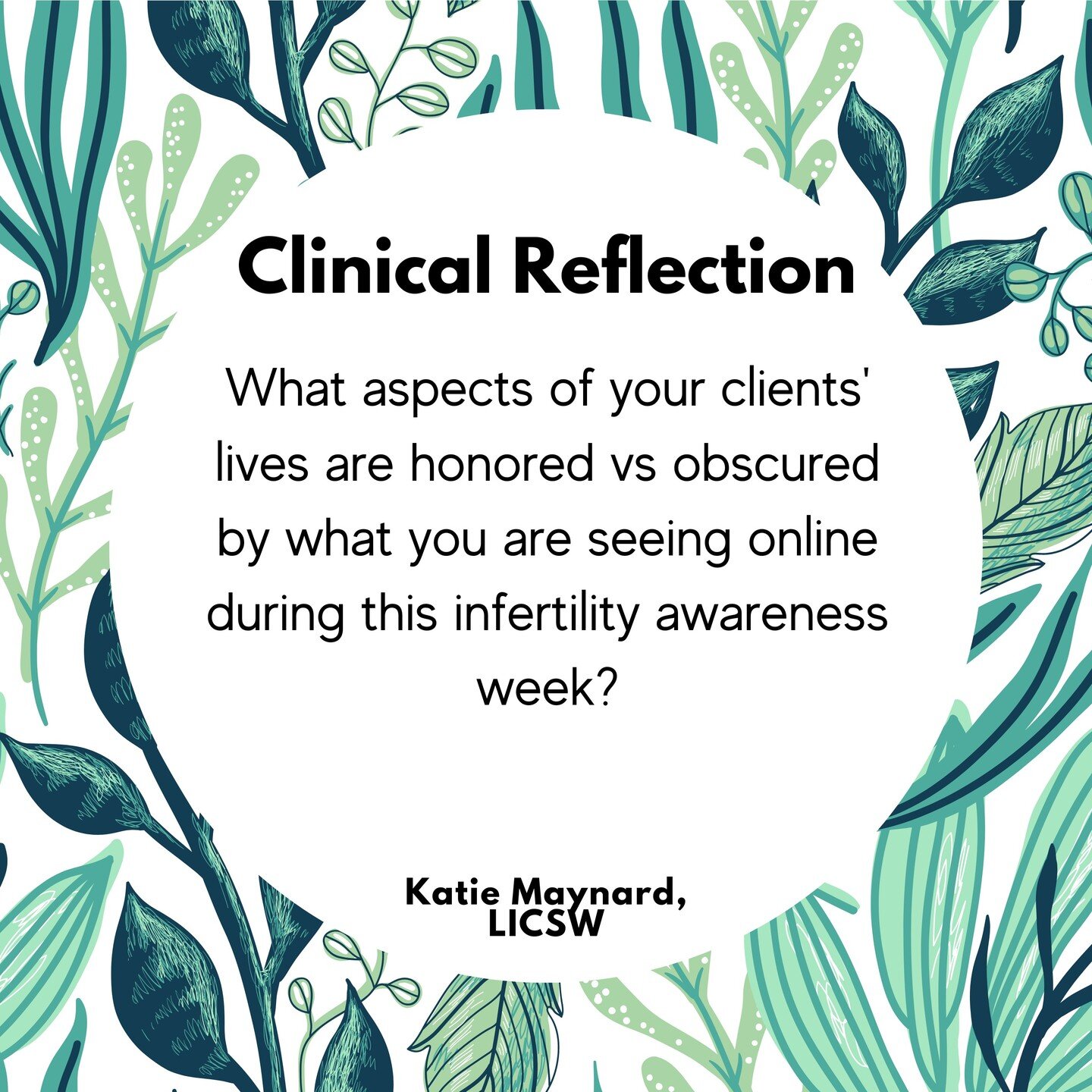 We are all about to see a lot of posts about infertility, as it is National Infertility Awareness Week here in North America. 

So far, the childless community has been posting some vital information for us all to absorb as therapists! I encourage yo