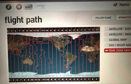 And it looks like we crossed... 170 time zones.