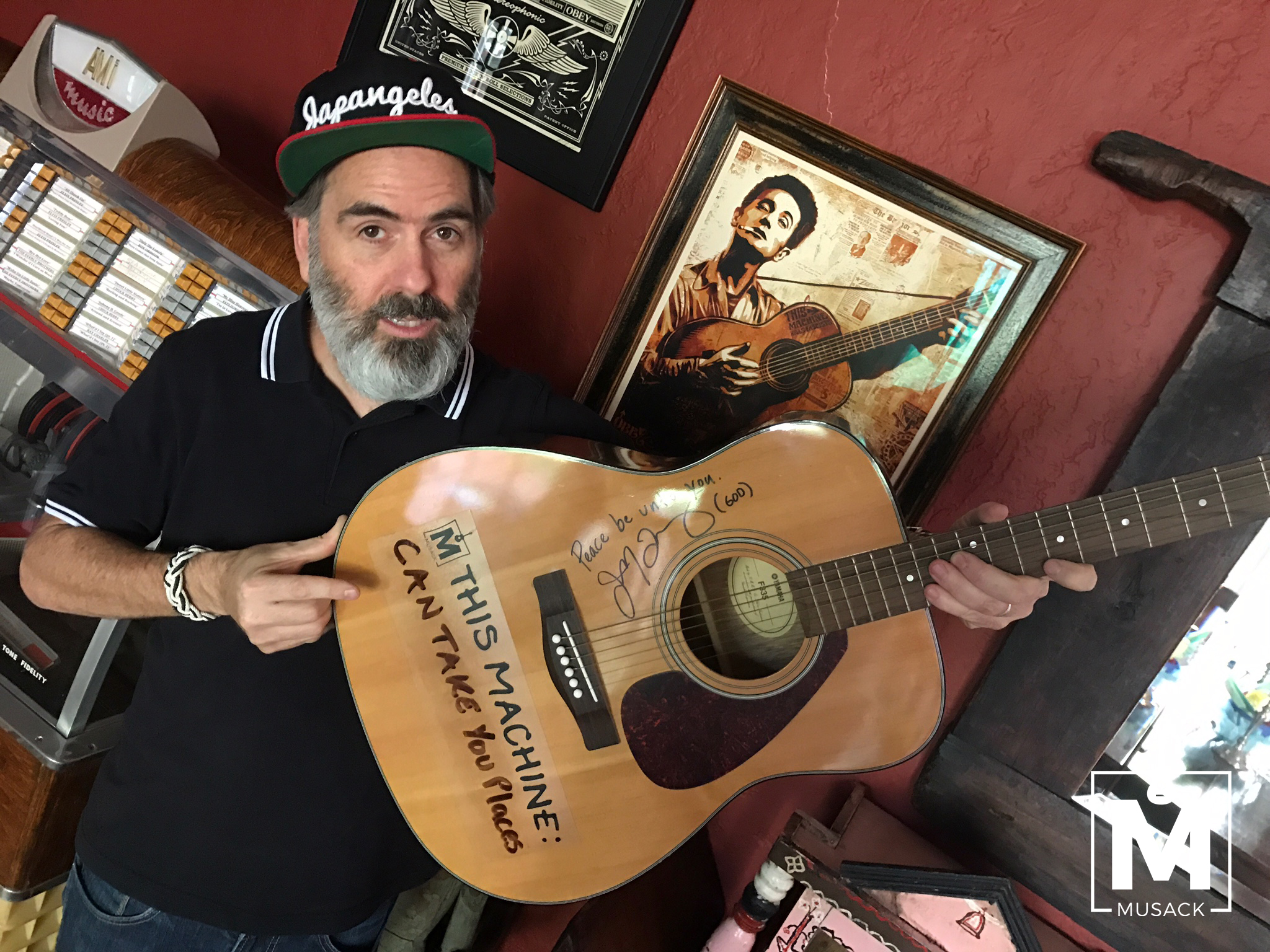 Guitar signed by Jeff Tweedy of Wilco, if you're wondering.