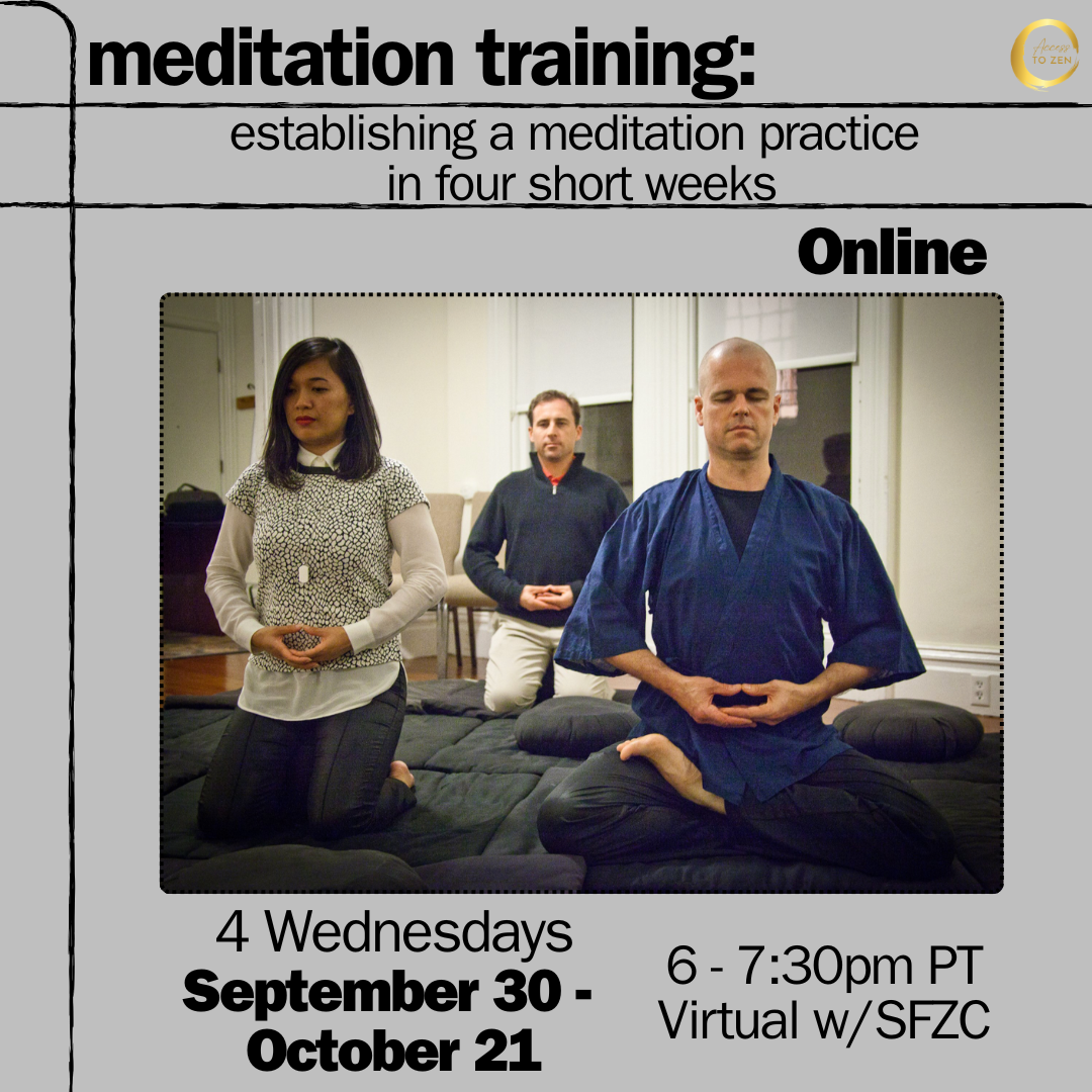 Meditation Training: Establishing a Meditation Practice in 4 Short Weeks (ONLINE)