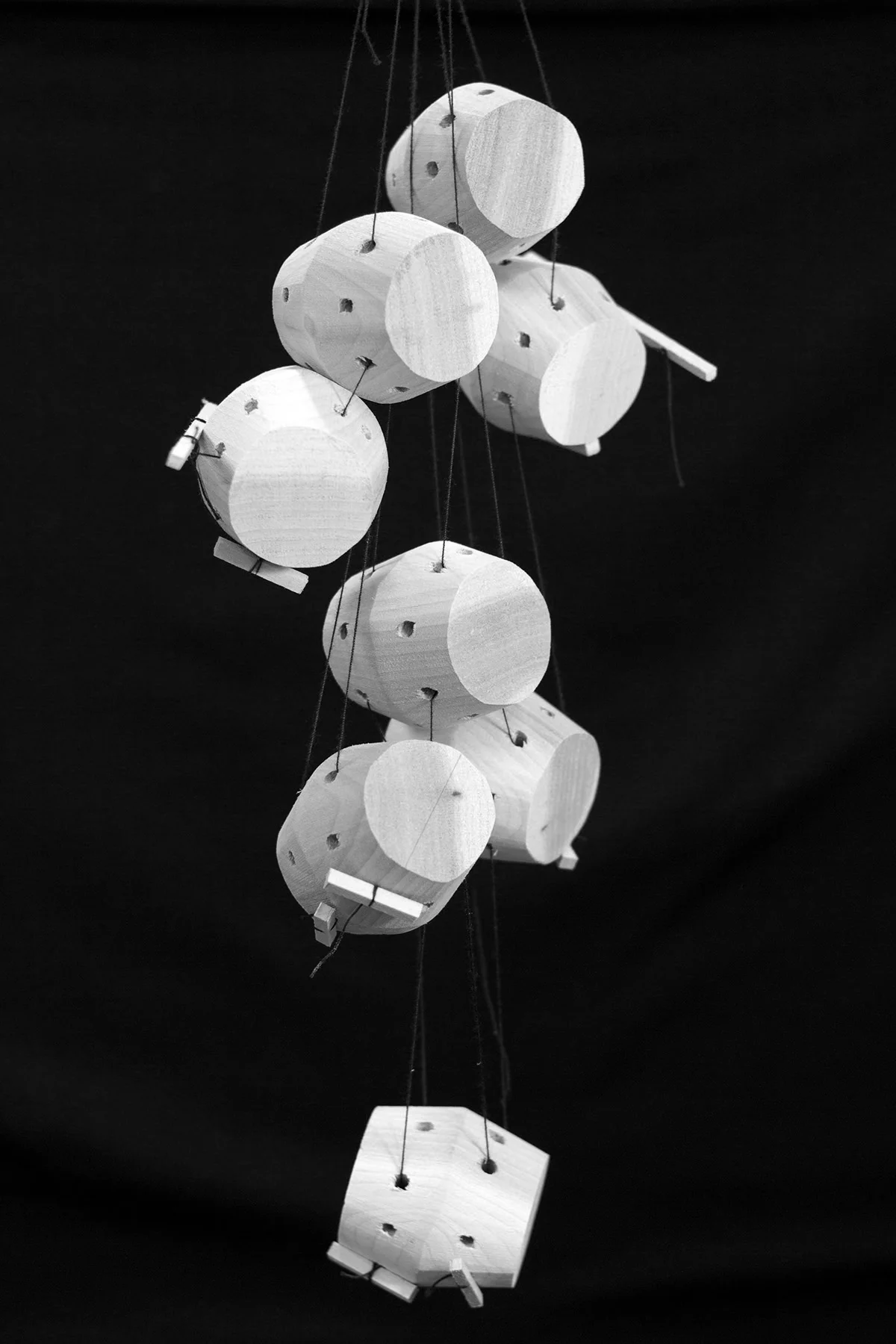 poplar drum and string self-assembling prototype