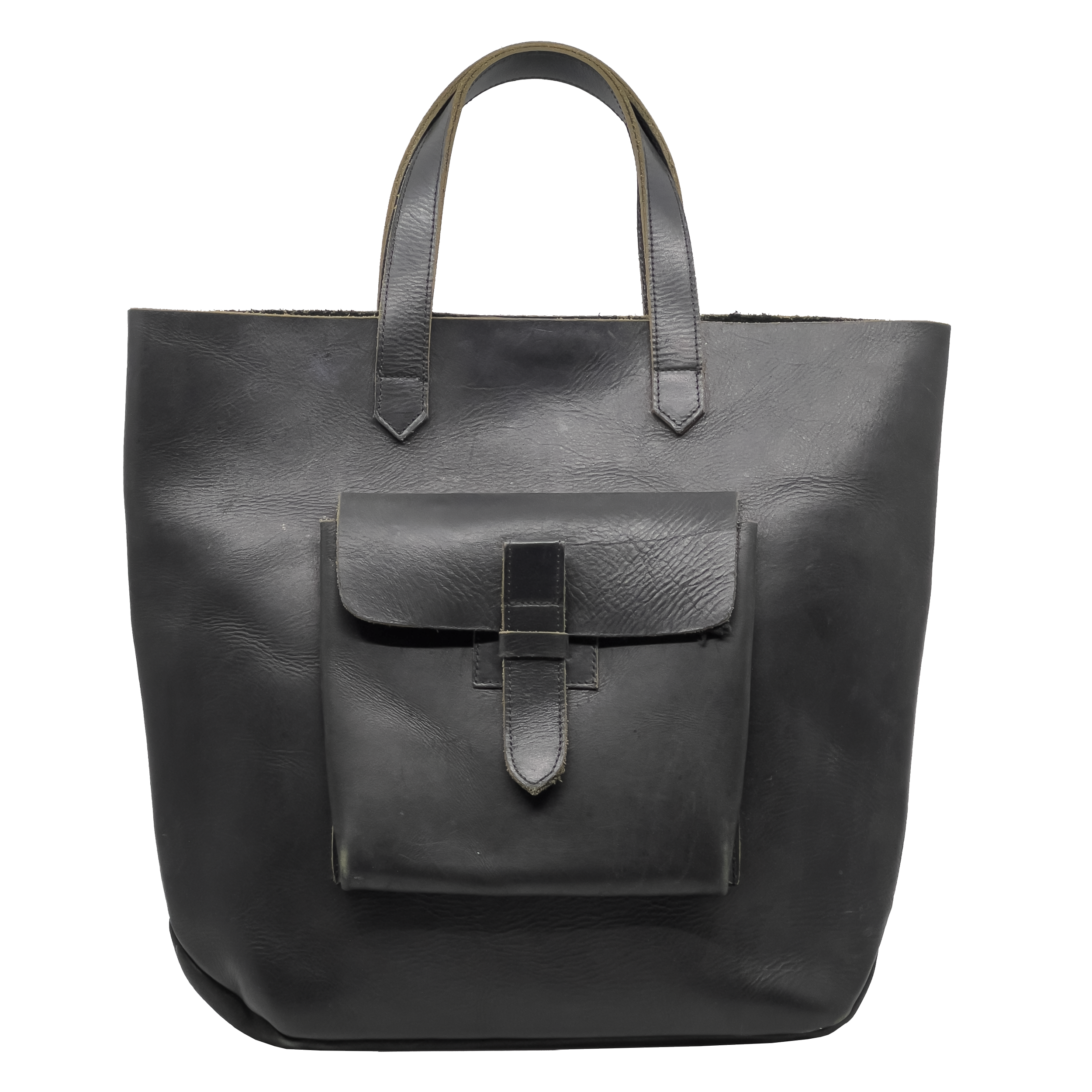 AA Black Leather Tote_FRONT.png