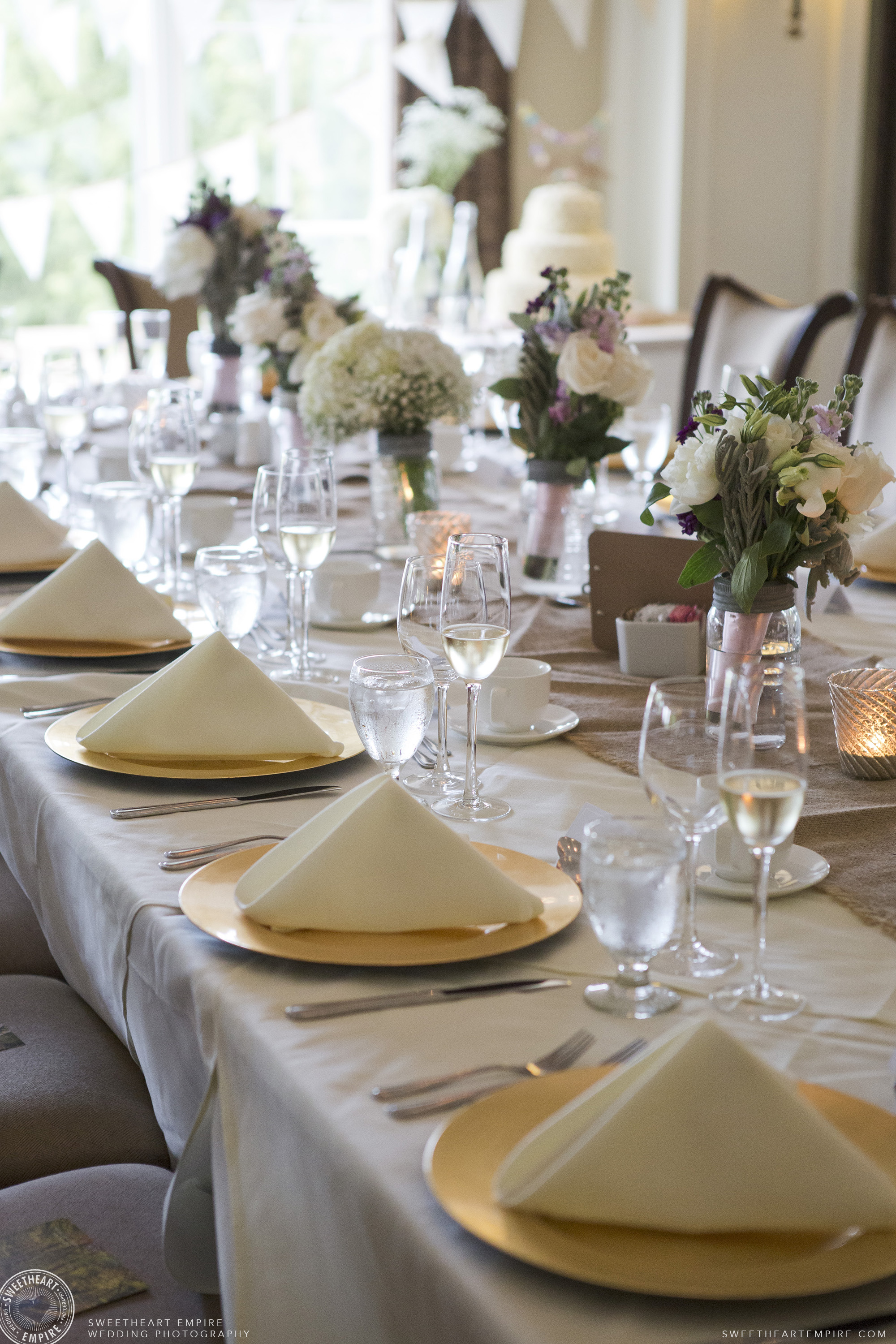 Lovely table setting at Oakville Golf Club Wedding